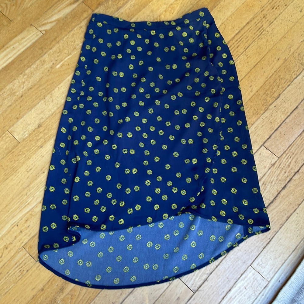 Jcrew tulip hem, faux wrap skirt